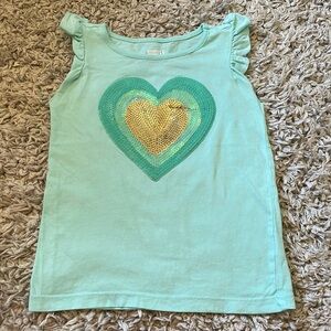 2017 Crazy 8 Sequin Heart Top, Size S (5-6)